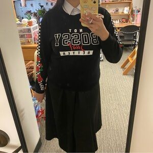 Lightweight Graphic Sweater “Not Bossy Just Better”